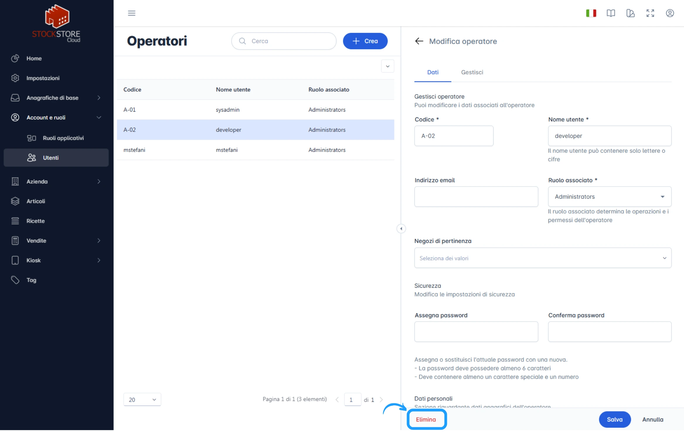 Ruoli operatori cancella - nuovo_StockStore Cloud Wiki