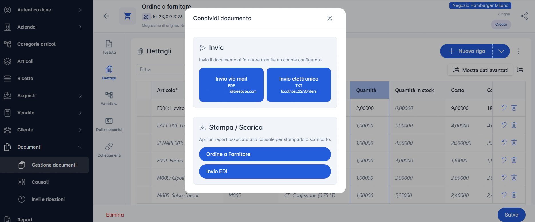 gestione documenti_condividi_stockstore
